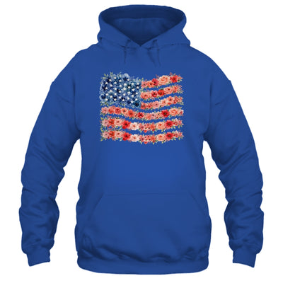 Floral American Flag Flowers Wildflowers 4Th Of July Shirt & Tank Top | siriusteestore