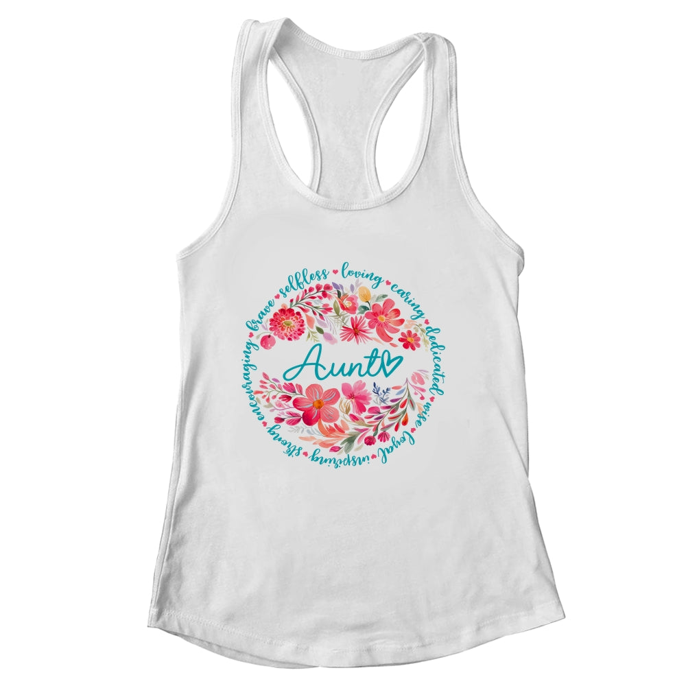 Floral Aunt Mothers Day Gardener Cute Wildflowers Women Shirt & Tank Top | siriusteestore