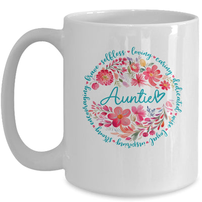 Floral Auntie Mothers Day Gardener Cute Wildflowers Women Mug | siriusteestore