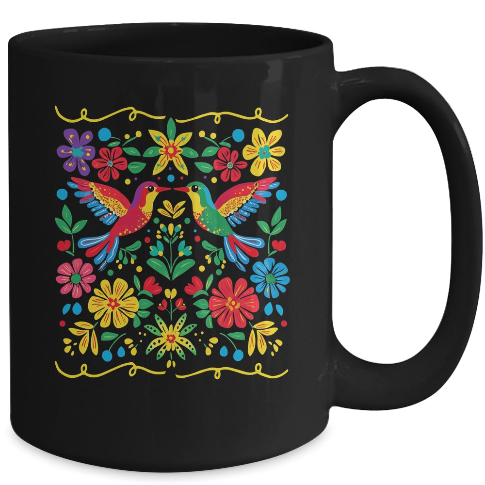 Floral Bird Otomi Mexican Style Mexicano Mexicana Mug | siriusteestore