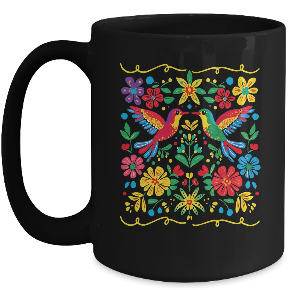 Floral Bird Otomi Mexican Style Mexicano Mexicana Mug | siriusteestore