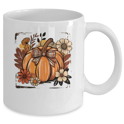 Floral Fall Pumpki Boho Pumpkin Coquette Vintage Autumn Mug | siriusteestore