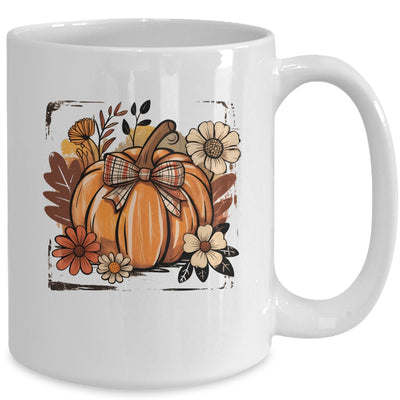 Floral Fall Pumpki Boho Pumpkin Coquette Vintage Autumn Mug | siriusteestore