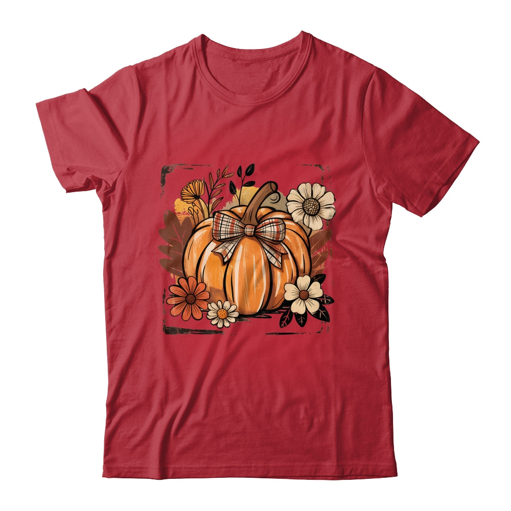 Floral Fall Pumpki Boho Pumpkin Coquette Vintage Autumn Shirt & Sweatshirt | siriusteestore