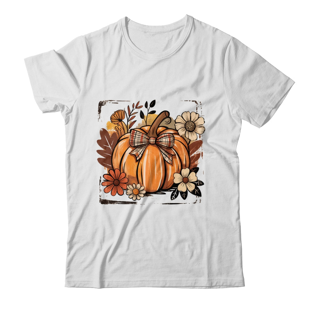 Floral Fall Pumpki Boho Pumpkin Coquette Vintage Autumn Shirt & Sweatshirt | siriusteestore