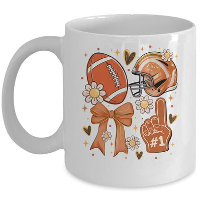 Floral Football Coquette Game Day Football Mama Mom Women Mug | siriusteestore
