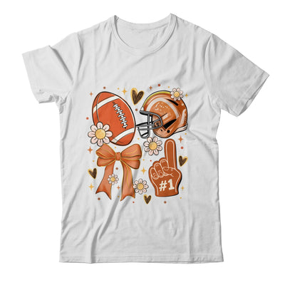 Floral Football Coquette Game Day Football Mama Mom Women Shirt & Tank Top | siriusteestore