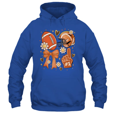 Floral Football Coquette Game Day Football Mama Mom Women Shirt & Tank Top | siriusteestore