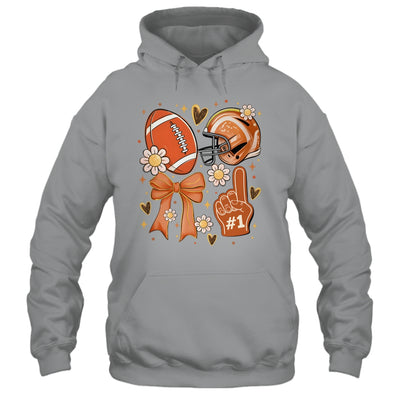 Floral Football Coquette Game Day Football Mama Mom Women Shirt & Tank Top | siriusteestore