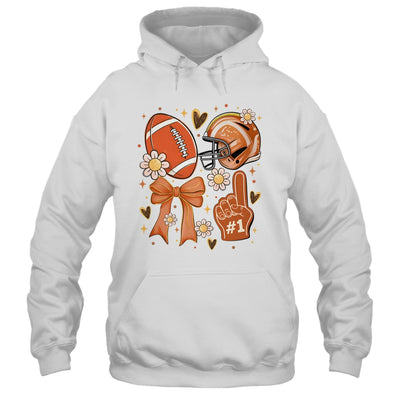 Floral Football Coquette Game Day Football Mama Mom Women Shirt & Tank Top | siriusteestore