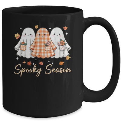 Floral Ghost Patchwork Fall Autumn Spooky Season Halloween Mug | siriusteestore