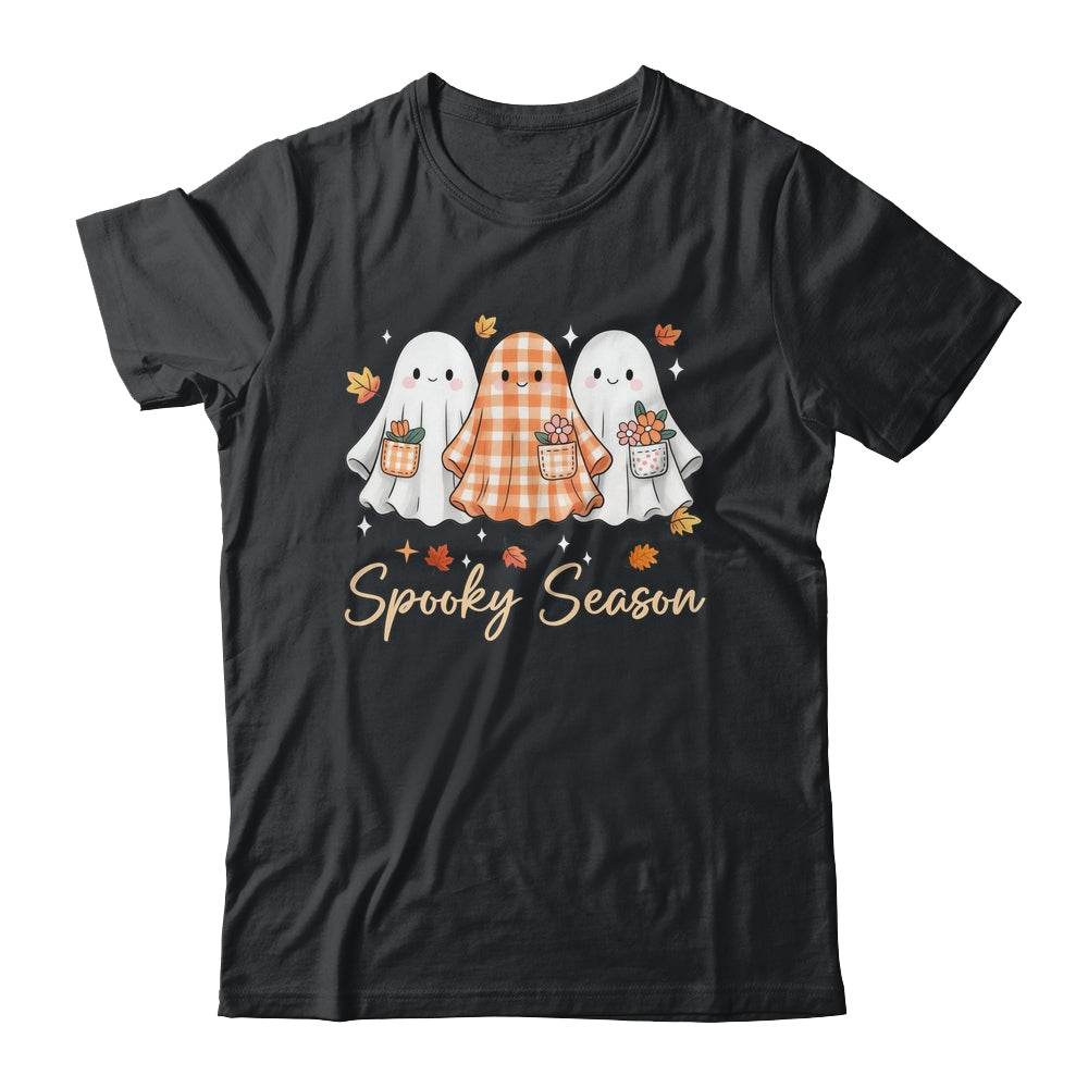 Floral Ghost Patchwork Fall Autumn Spooky Season Halloween Shirt & Sweatshirt | siriusteestore