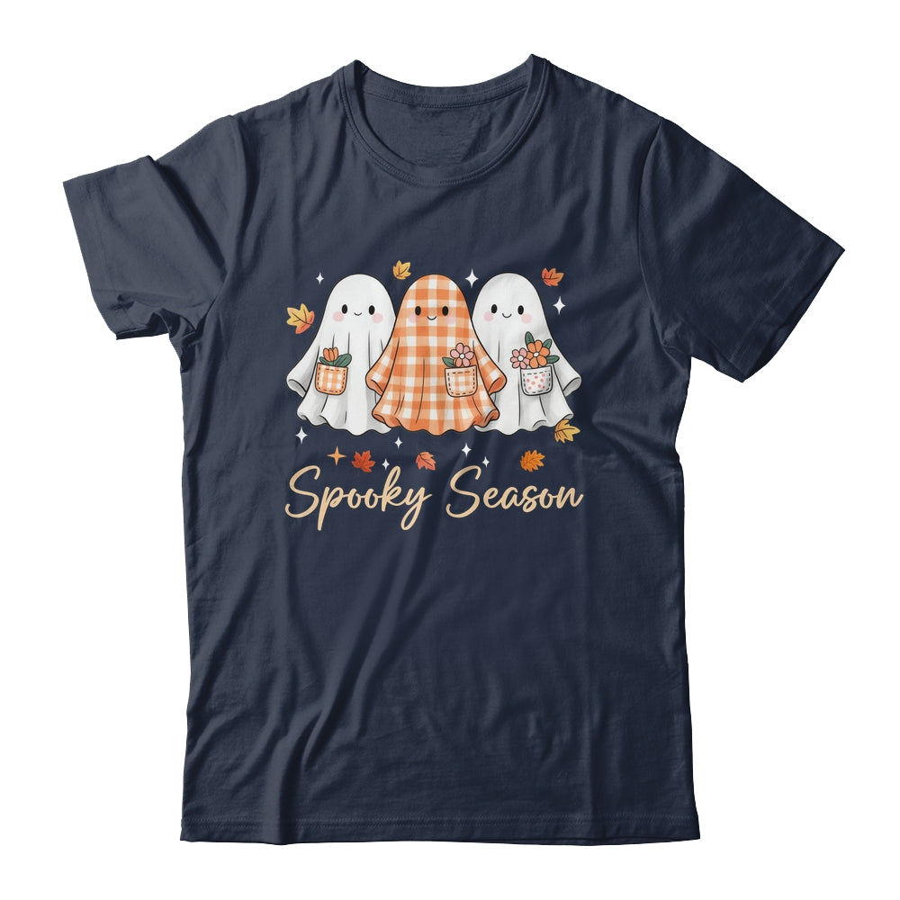 Floral Ghost Patchwork Fall Autumn Spooky Season Halloween Shirt & Sweatshirt | siriusteestore