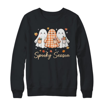 Floral Ghost Patchwork Fall Autumn Spooky Season Halloween Shirt & Sweatshirt | siriusteestore