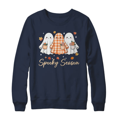 Floral Ghost Patchwork Fall Autumn Spooky Season Halloween Shirt & Sweatshirt | siriusteestore