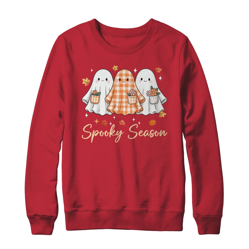 Floral Ghost Patchwork Fall Autumn Spooky Season Halloween Shirt & Sweatshirt | siriusteestore