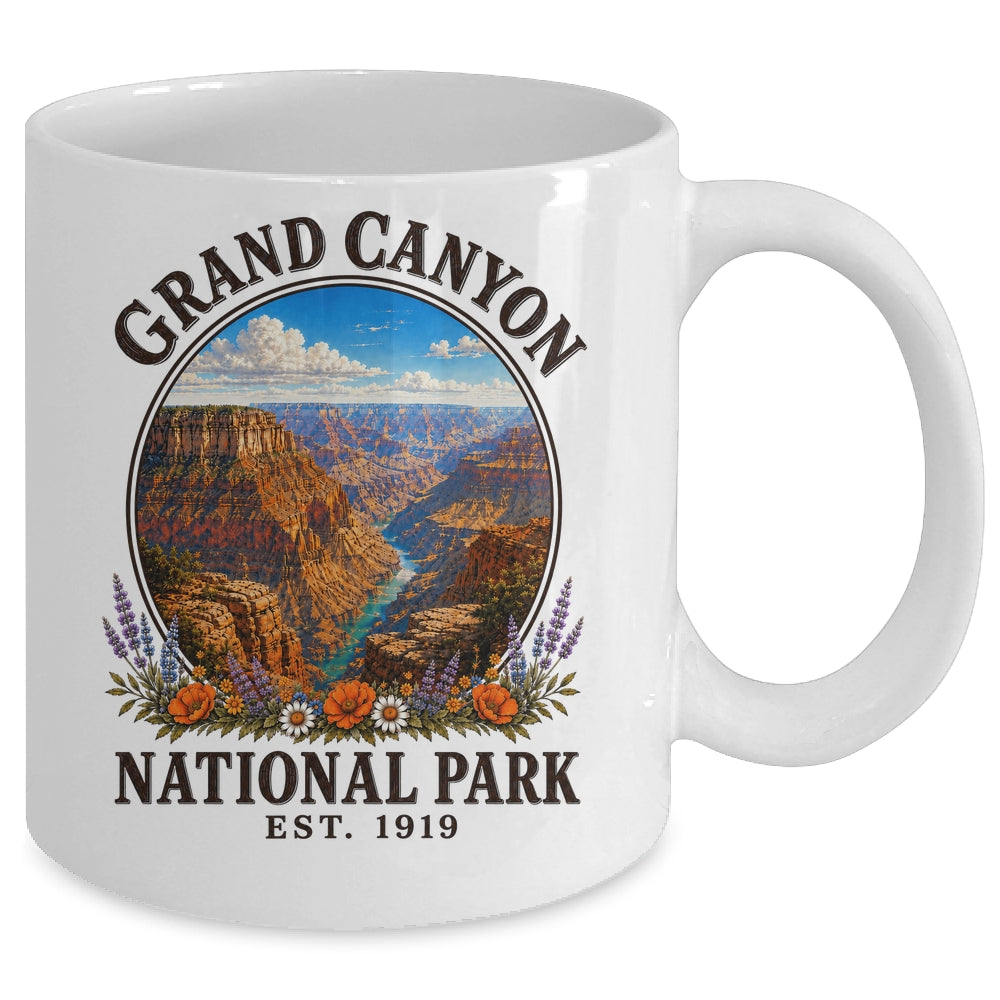 Floral Grand Canyon National Park Hiking Camping Outdoor Mug | siriusteestore