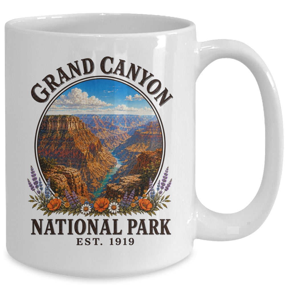 Floral Grand Canyon National Park Hiking Camping Outdoor Mug | siriusteestore