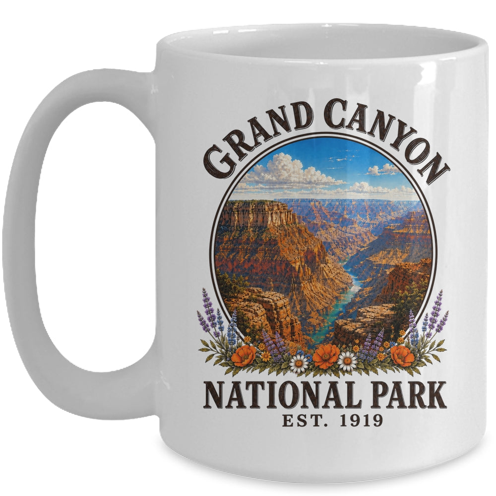 Floral Grand Canyon National Park Hiking Camping Outdoor Mug | siriusteestore