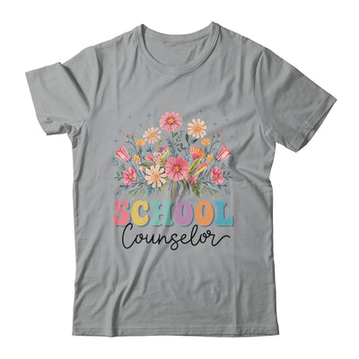 Floral Groovy Wildflower School Counselor Staff Women Retro Shirt & Tank Top | siriusteestore