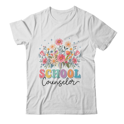 Floral Groovy Wildflower School Counselor Staff Women Retro Shirt & Tank Top | siriusteestore