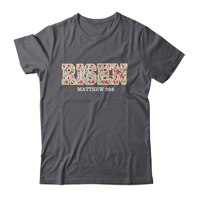 Floral He Is Risen Matthew 28:6 Vintage Easter Christian Shirt & Hoodie | siriusteestore