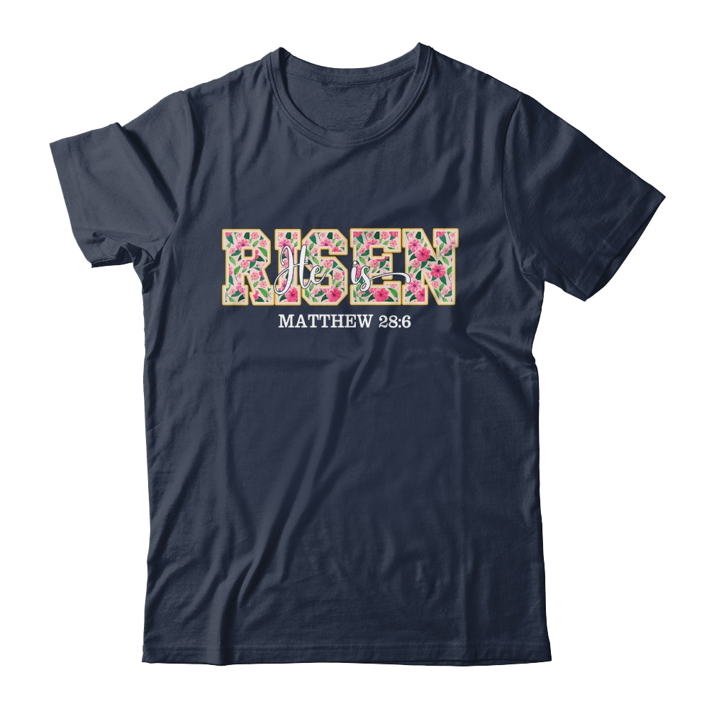 Floral He Is Risen Matthew 28:6 Vintage Easter Christian Shirt & Hoodie | siriusteestore