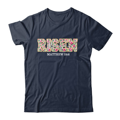 Floral He Is Risen Matthew 28:6 Vintage Easter Christian Shirt & Hoodie | siriusteestore