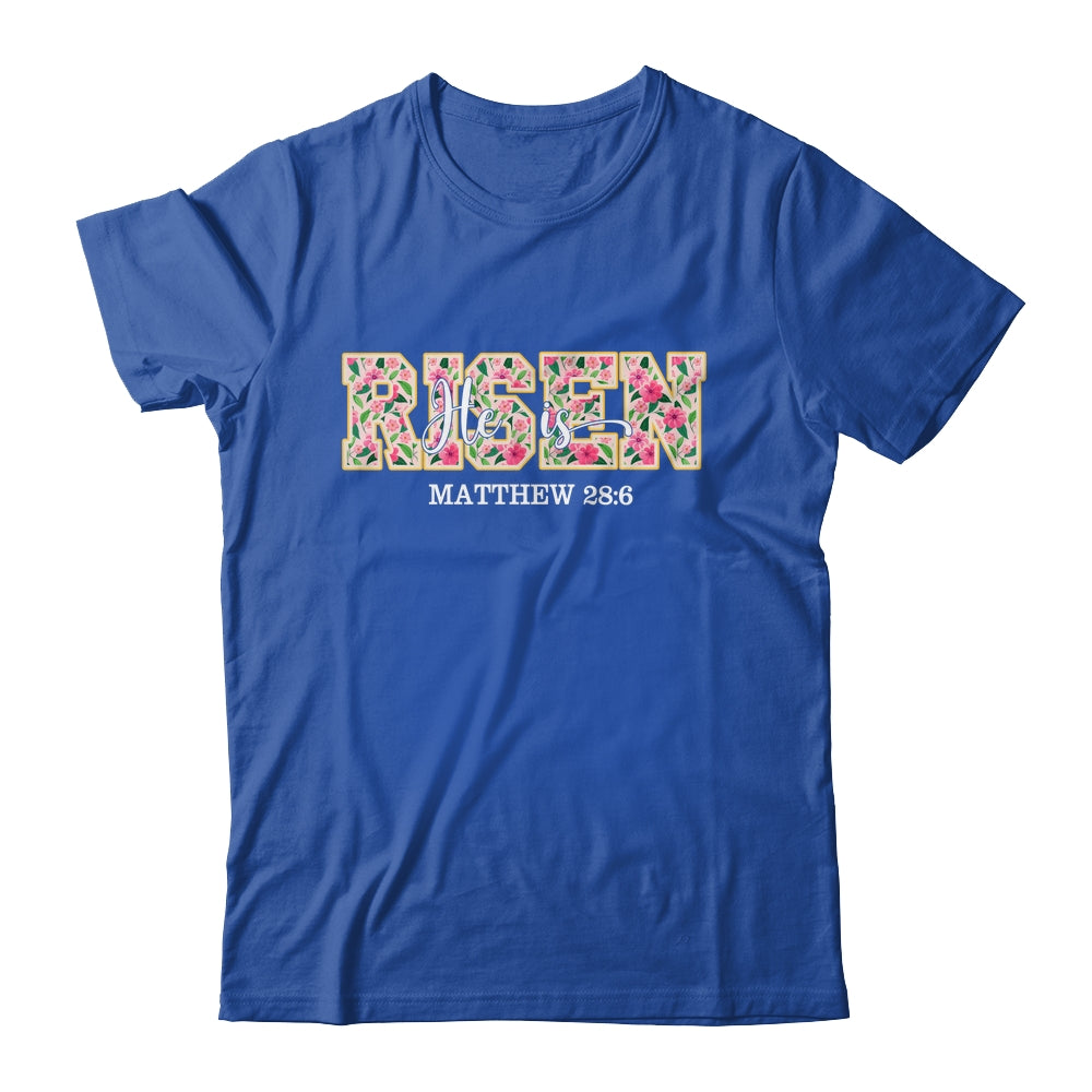 Floral He Is Risen Matthew 28:6 Vintage Easter Christian Shirt & Hoodie | siriusteestore