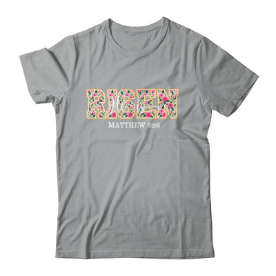 Floral He Is Risen Matthew 28:6 Vintage Easter Christian Shirt & Hoodie | siriusteestore