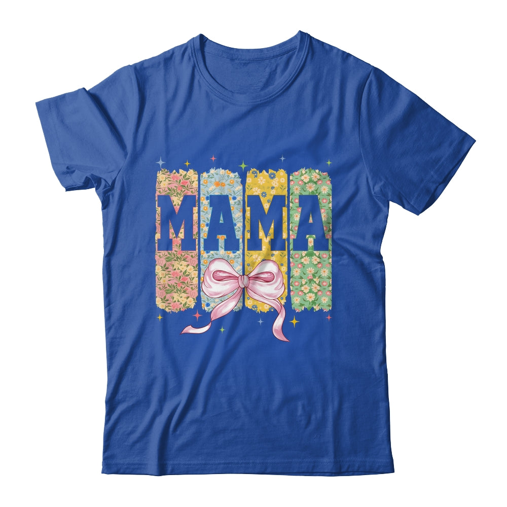 Floral Mama Coquette Bow Mothers Day Mama Floral Spring Boho Shirt & Tank Top | siriusteestore