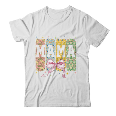 Floral Mama Coquette Bow Mothers Day Mama Floral Spring Boho Shirt & Tank Top | siriusteestore