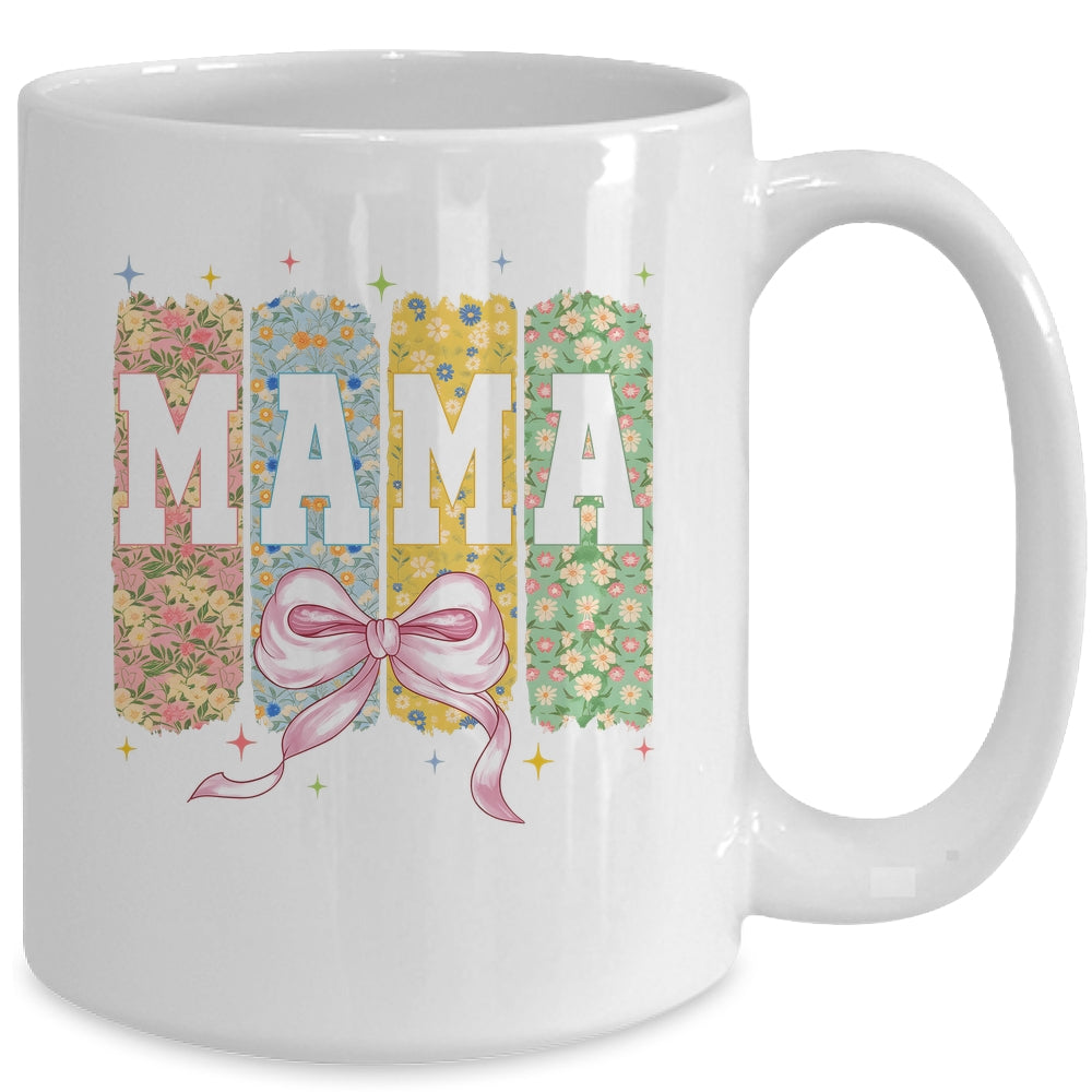Floral Mama Coquette Bow Mothers Day Mama Floral Spring Boho Mug | siriusteestore