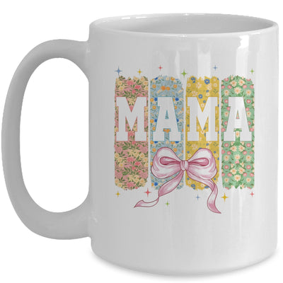 Floral Mama Coquette Bow Mothers Day Mama Floral Spring Boho Mug | siriusteestore