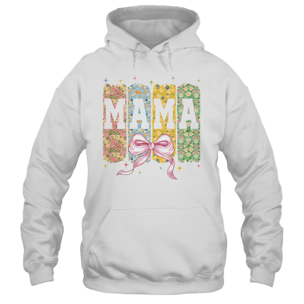 Floral Mama Coquette Bow Mothers Day Mama Floral Spring Boho Shirt & Tank Top | siriusteestore
