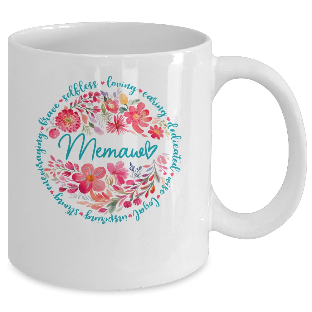 Floral Memaw Mothers Day Gardener Cute Wildflowers Women Mug | siriusteestore