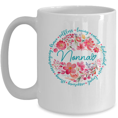 Floral Nonna Mothers Day Gardener Cute Wildflowers Women Mug | siriusteestore