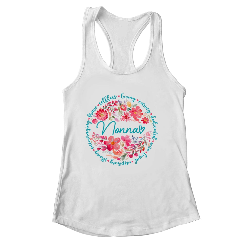 Floral Nonna Mothers Day Gardener Cute Wildflowers Women Shirt & Tank Top | siriusteestore