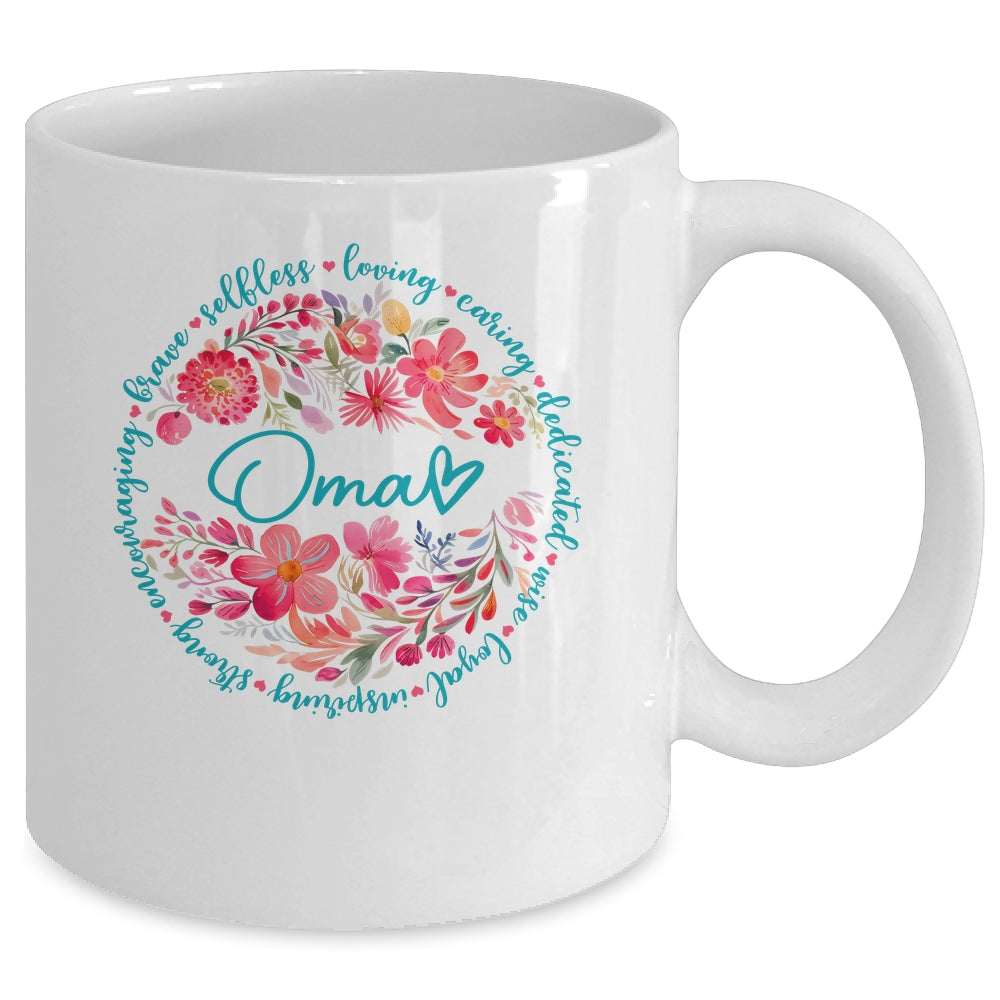Floral Oma Mothers Day Gardener Cute Wildflowers Women Mug | siriusteestore