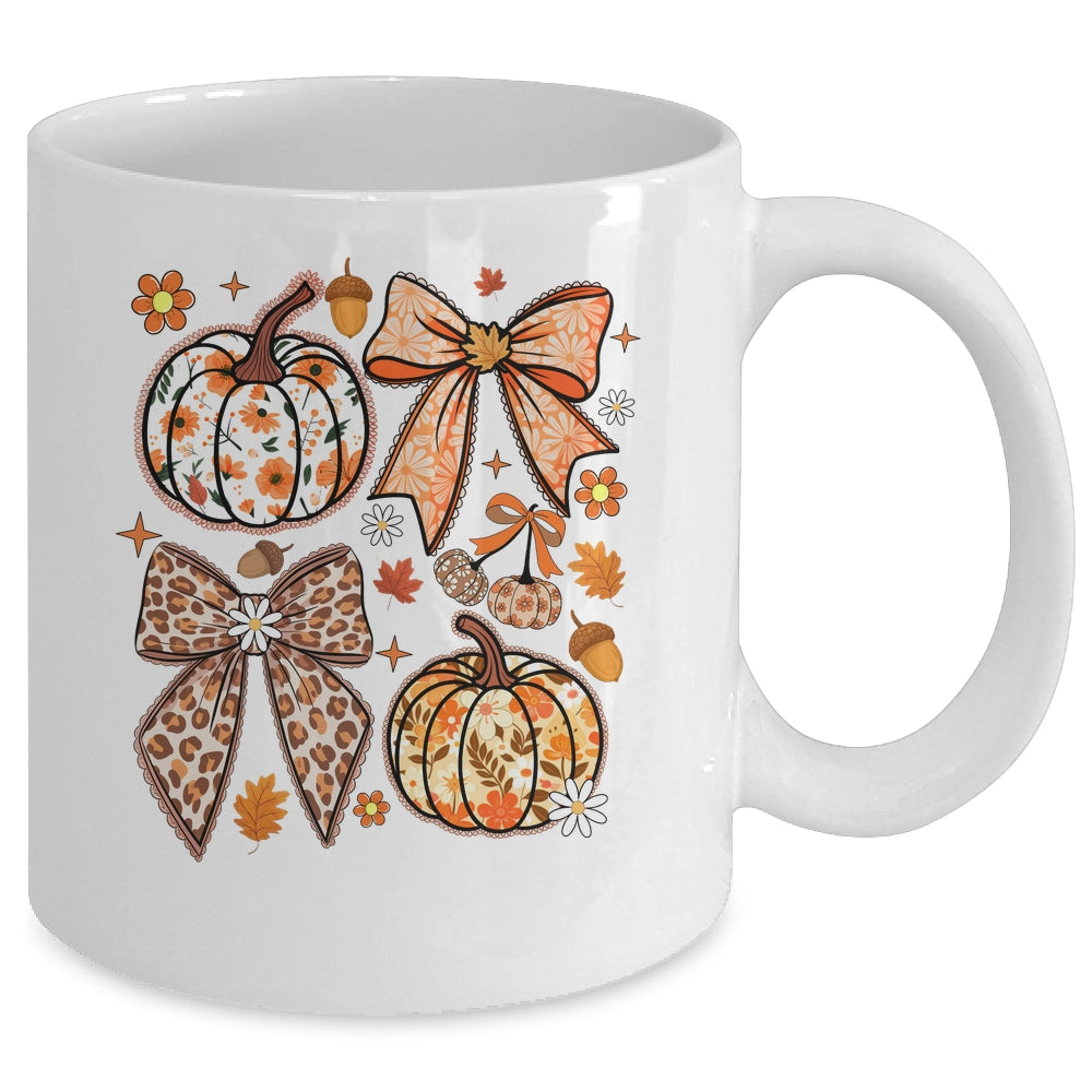 Floral Pumpkin Floral Coquette Fall Pumpkin Autumn Girly Mug | siriusteestore