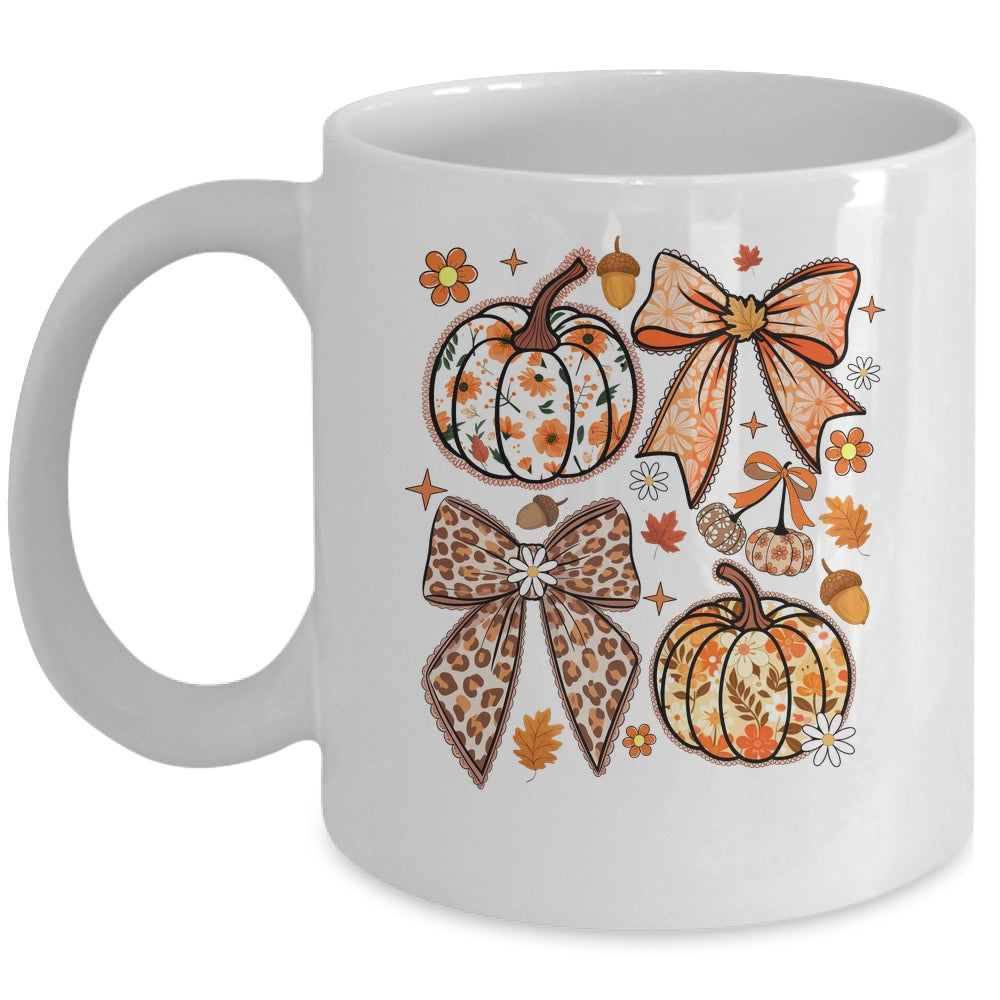 Floral Pumpkin Floral Coquette Fall Pumpkin Autumn Girly Mug | siriusteestore