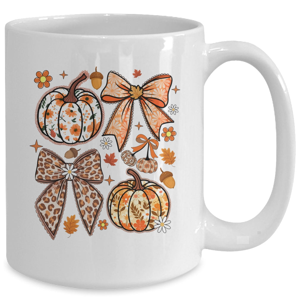 Floral Pumpkin Floral Coquette Fall Pumpkin Autumn Girly Mug | siriusteestore