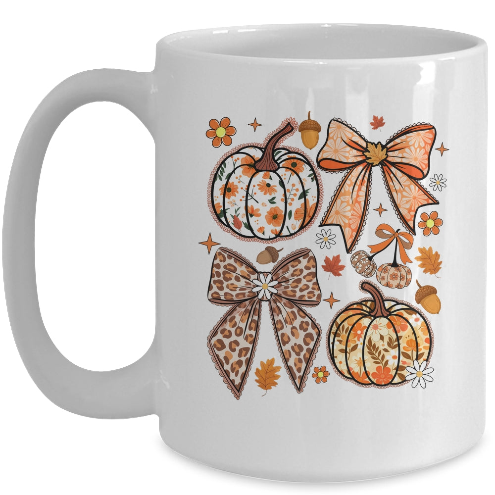 Floral Pumpkin Floral Coquette Fall Pumpkin Autumn Girly Mug | siriusteestore