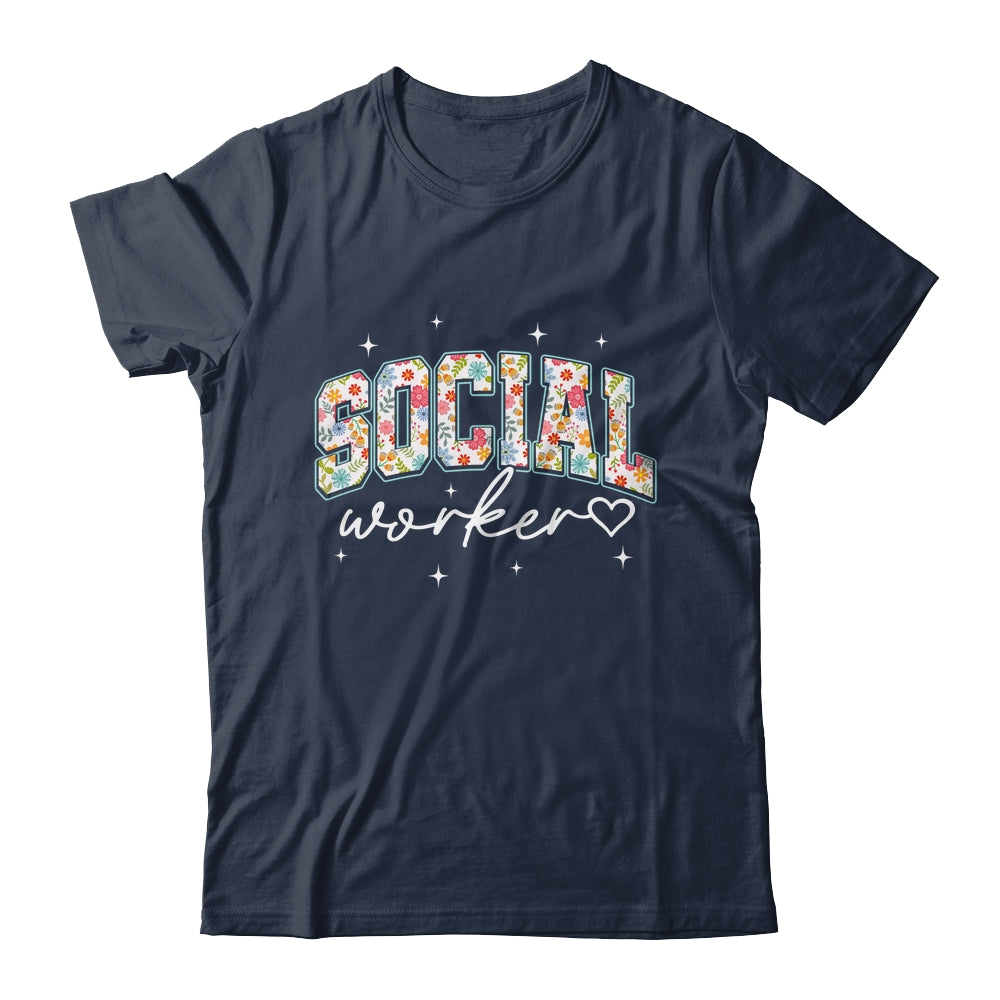 Floral Social Worker Flower Floral School Counselor Shirt & Hoodie | siriusteestore