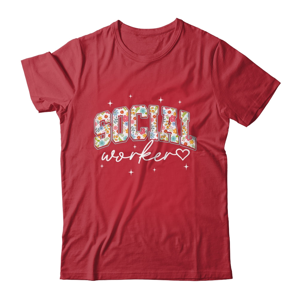 Floral Social Worker Flower Floral School Counselor Shirt & Hoodie | siriusteestore