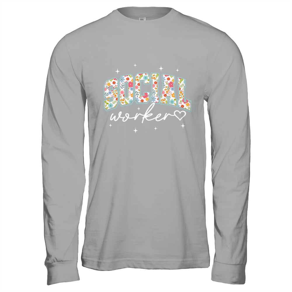 Floral Social Worker Flower Floral School Counselor Shirt & Hoodie | siriusteestore