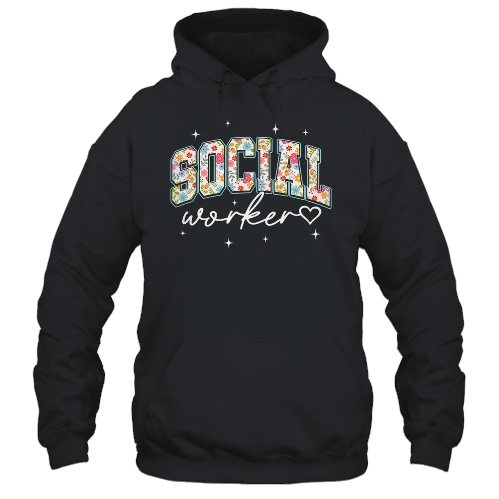 Floral Social Worker Flower Floral School Counselor Shirt & Hoodie | siriusteestore