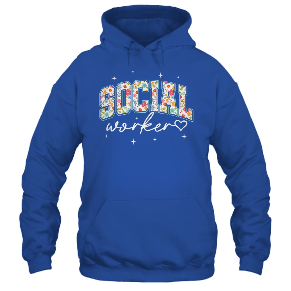 Floral Social Worker Flower Floral School Counselor Shirt & Hoodie | siriusteestore