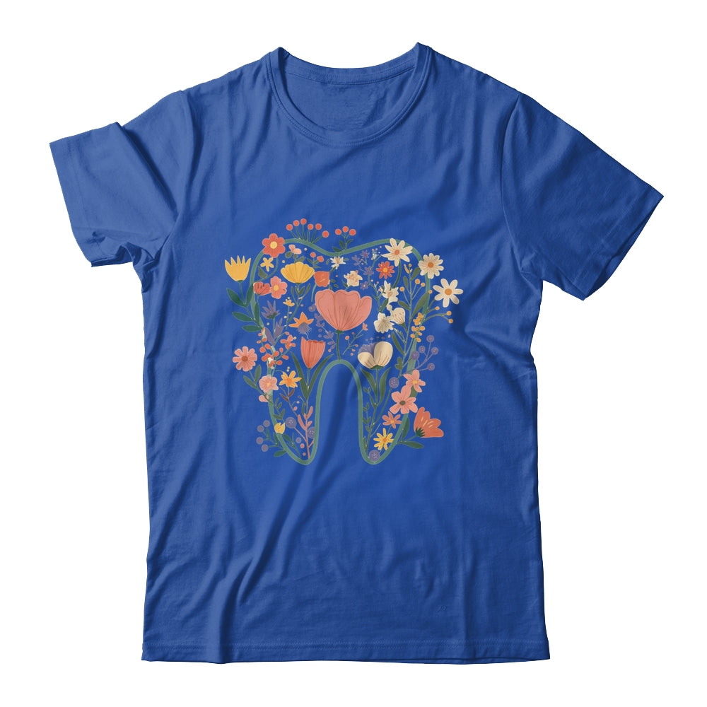 Floral Tooth Boho Flower Dental Student Dental Assistant Shirt & Tank Top | siriusteestore