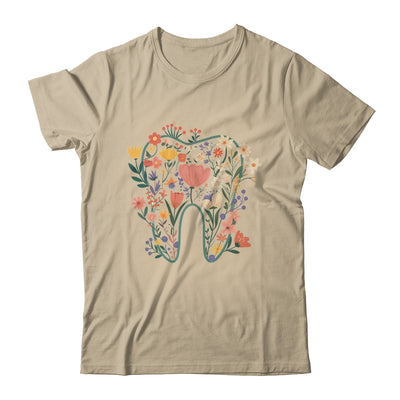 Floral Tooth Boho Flower Dental Student Dental Assistant Shirt & Tank Top | siriusteestore